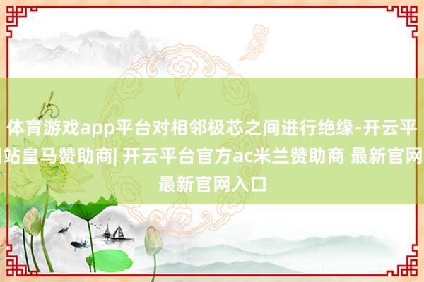 体育游戏app平台对相邻极芯之间进行绝缘-开云平台网站皇马赞助商| 开云平台官方ac米兰赞助商 最新官网入口