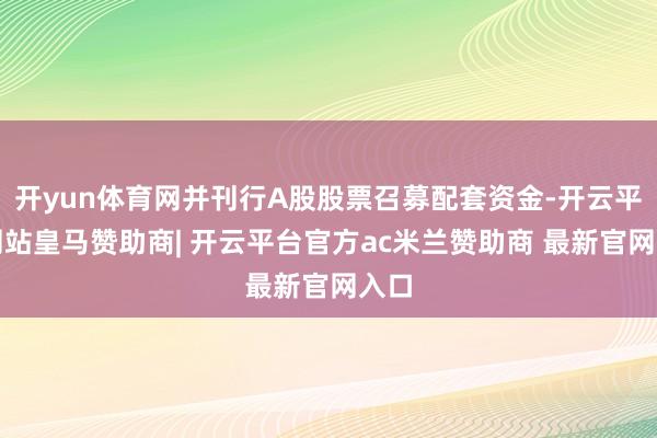 开yun体育网并刊行A股股票召募配套资金-开云平台网站皇马赞助商| 开云平台官方ac米兰赞助商 最新官网入口