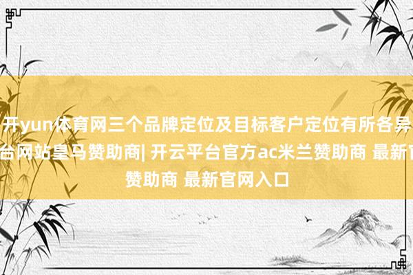 开yun体育网三个品牌定位及目标客户定位有所各异-开云平台网站皇马赞助商| 开云平台官方ac米兰赞助商 最新官网入口
