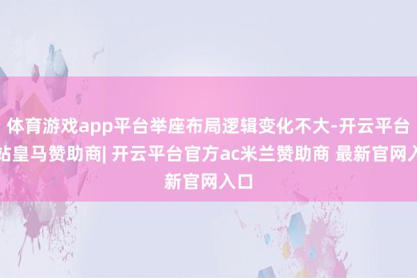 体育游戏app平台举座布局逻辑变化不大-开云平台网站皇马赞助商| 开云平台官方ac米兰赞助商 最新官网入口